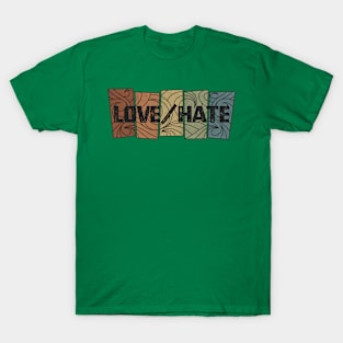 Love/Hate - Retro Pattern T-Shirt